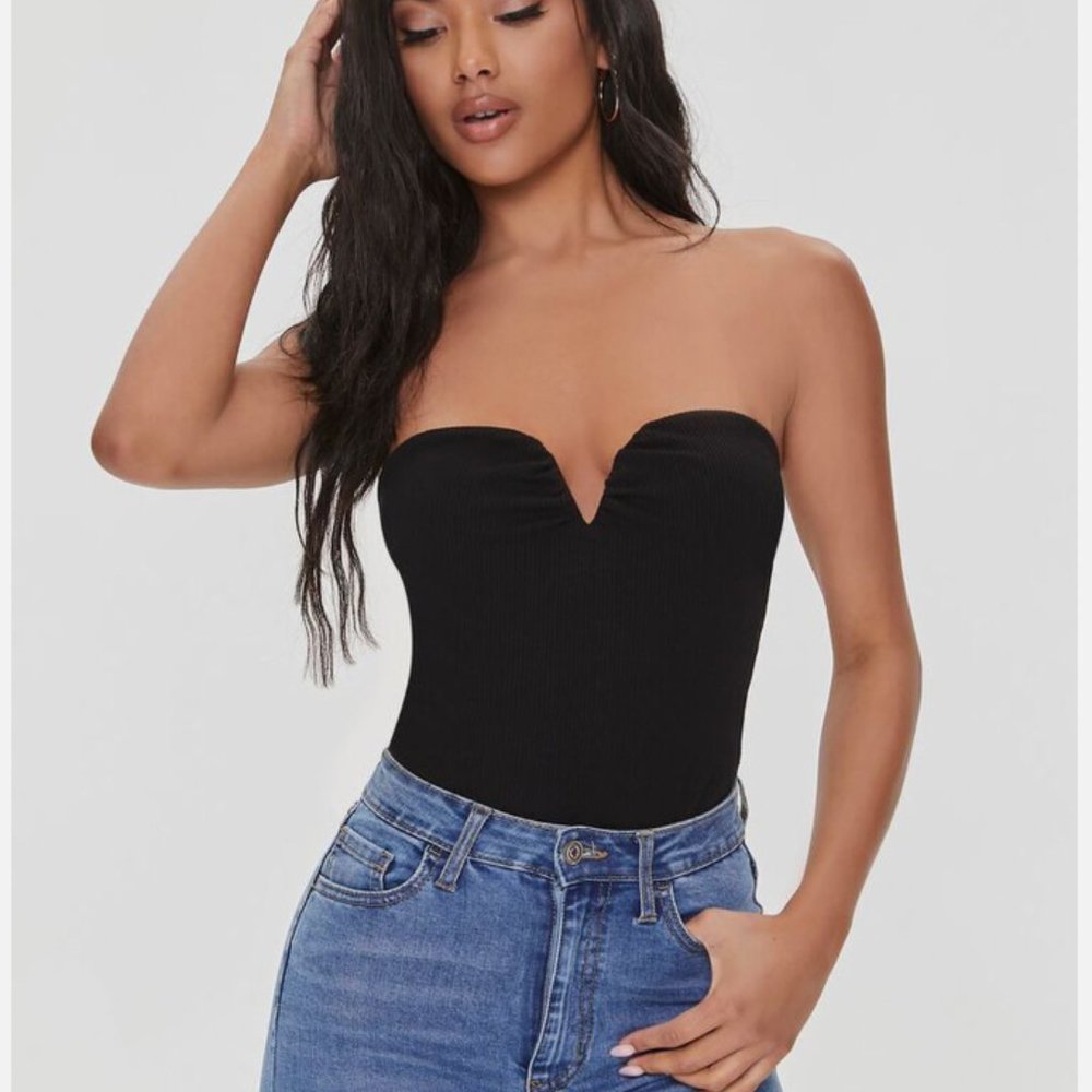 Forever 21 Small Black Bodycon Bodysuit